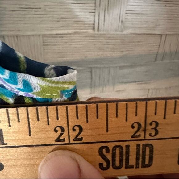 Lane Bryant colorful V-neck button-down blouse Crystal Pleat plus size - Picture 7 of 8